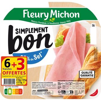 Auchan Jambon simplement bon fleury michon offre
