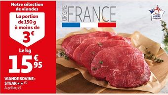 Auchan Viande bovine : steak offre