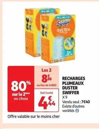 Auchan Supermarché Recharges plumeaux duster swiffer offre