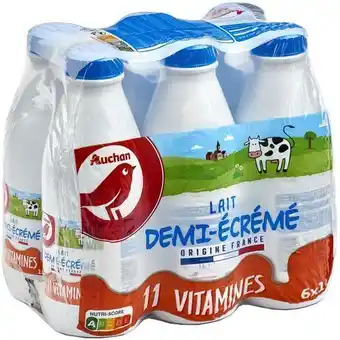 Auchan Supermarché Lait demi-écrémé auchan offre