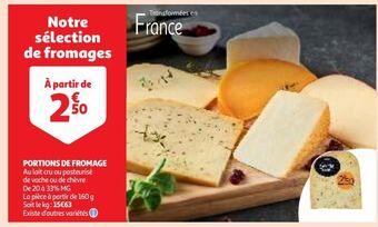 Auchan Supermarché Portions de fromage offre