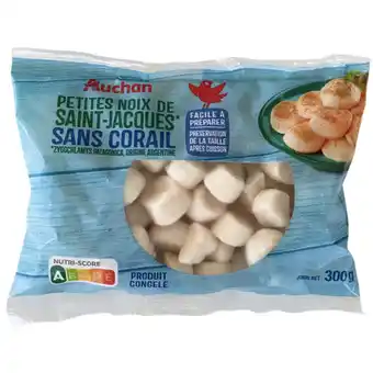 Auchan Supermarché Petites noix de saint jacques sans corail congelées auchan offre