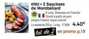 2 Saucisses de montbéliard
