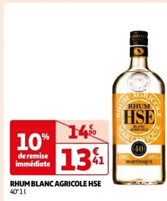 Auchan RHUM BLANC AGRICOLE HSE 40°11 offre