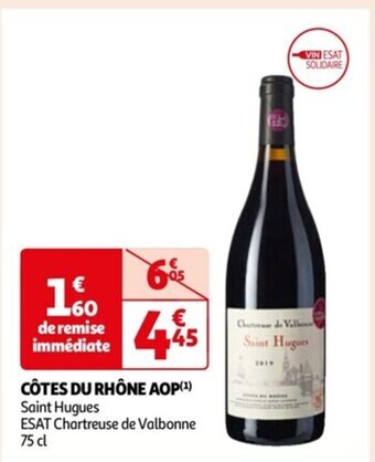 Auchan CÔTES DU RHÔNE AOP(¹) offre