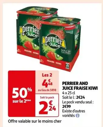Auchan PERRIER AND JUICE FRAISE KIWI offre