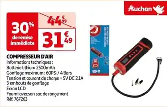 Auchan COMPRESSEUR D'AIR offre