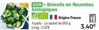 Thiriet Brocolis en fleurettes biologiques offre