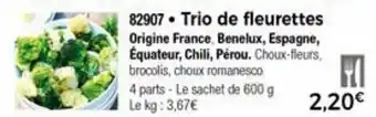Thiriet Trio de fleurettes offre