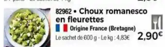 Thiriet Choux romanesco en fleurettes offre
