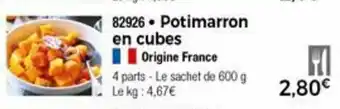 Thiriet Potimarron en cubes offre