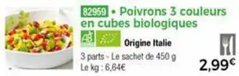 Thiriet Poivrons 3 couleurs en cubes biologiques offre
