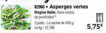 Thiriet Asperges vertes offre