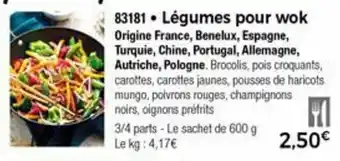 Thiriet Légumes pour wok offre