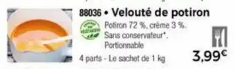 Thiriet Velouté de potiron offre