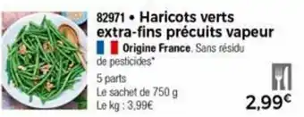 Thiriet Haricots verts extra-fins précuits vapeur offre
