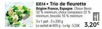 Thiriet Trio de fleurette offre