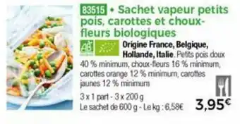 Thiriet Sachet vapeur petits pois offre