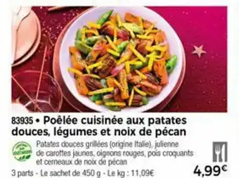Thiriet Poêlée cuisinée aux patates douces offre