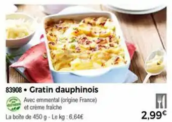 Thiriet Gratin dauphinois offre