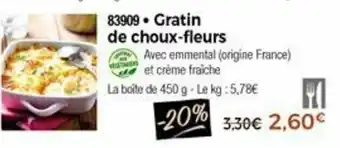 Thiriet Gratin de choux-fleurs offre