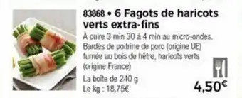 Thiriet 6 Fagots de haricots verts extra-fins offre