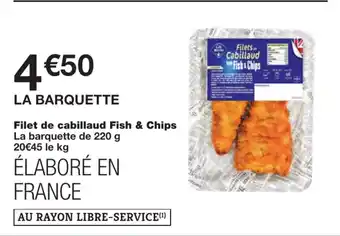 Monoprix Filet de cabillaud Fish & chips offre