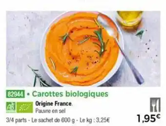 Thiriet Carottes biologiques offre