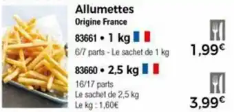 Thiriet Allumettes offre