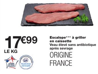 Monoprix Escalope à griller en caissette offre