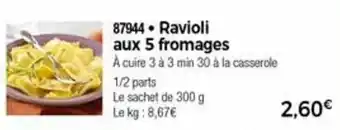 Thiriet Ravioli aux 5 fromages offre
