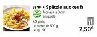 Thiriet Spätzle aux œufs offre