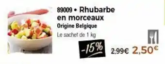 Thiriet Rhubarbe en morceaux offre