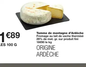 Tomme de montagne d'ArdĂšche