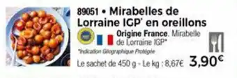 Thiriet Mirabelles de Lorraine IGP en oreillons offre