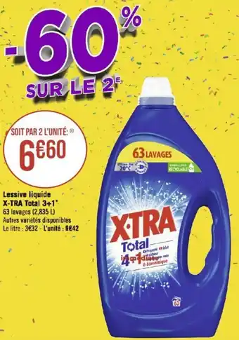 Lessive liquide X-TRA Total 3+1*