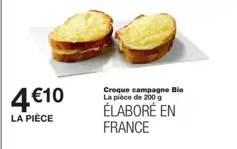 Monoprix Croque campagne Bio offre