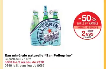 Monoprix Eau minérale naturelle San Pellegrino offre
