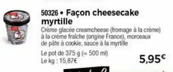 Thiriet Façon cheesecake myrtille offre