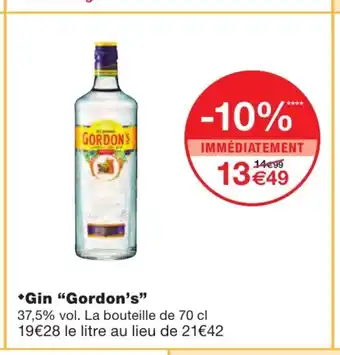 Monoprix Gin Gordon's offre