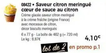Thiriet Saveur citron meringué Cœur de sauce au citron offre