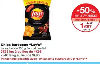 Monoprix Chips barbecue lay's offre