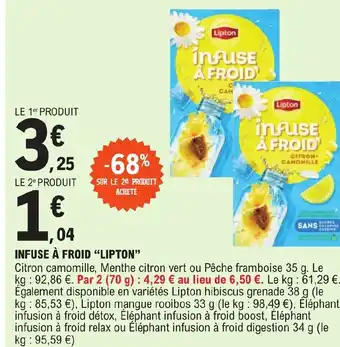 E.Leclerc INFUSE À FROID "LIPTON" offre