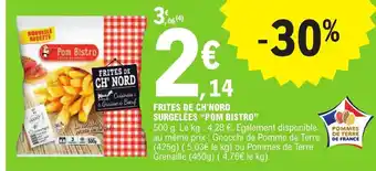 E.Leclerc FRITES DE CH'NORD SURGELÉES "POM BISTRO" offre