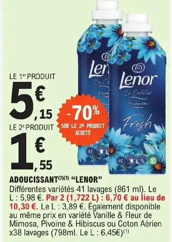 E.Leclerc ADOUCISSANT(²)(³) "LENOR" offre