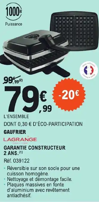 E.Leclerc GAUFRIER LAGRANGE offre
