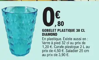 E.Leclerc GOBELET PLASTIQUE 38 CL DIAMOND offre