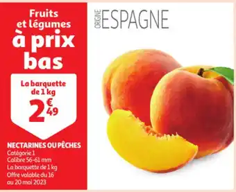 Auchan NECTARINES OU PÊCHES offre
