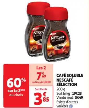 Auchan CAFÉ SOLUBLE NESCAFÉ SÉLECTION offre