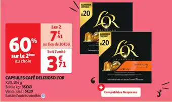 Auchan CAPSULES CAFÉ DELIZIOSO L'OR offre